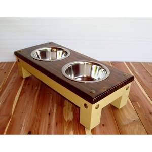 Handcrafted Wooden Dog Bowl RR ENTERPRISES RR202516148 for Export Market <b>Promotional</b> <b>Pet</b> <b>Products</b> - Product Image 1