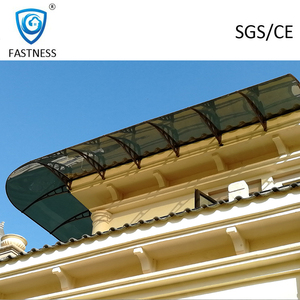 Tettoia per Patio in Policarbonato Impermeabile e Anti-UV, Pensilina per Finestra Anteriore e Porta Posteriore con Supporto in Alluminio, Design Personalizzato Gratuito - Product Image 6