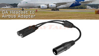 Adaptateur de microphone audio professionnel CB-04 pour Airbus, prise double femelle vers XLR mâle, câble pour casque d'aviation