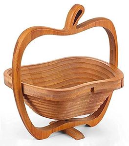 Panier à fruits décoratif en bois fait main pour la présentation en cuisine et le service de fruits frais lors de réunions familiales - Product Image 4