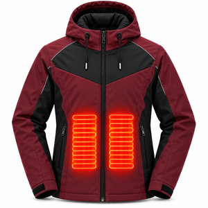 Custom Electric USB Heated <b>Jacket</b> Winter Outdoor Hooded Coat Battery Powered <b>Smart</b> Temperature Control Men Women - Product Image 1
