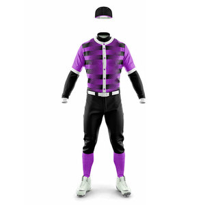 Uniform <b>Sets</b> Top Quality Anti-Bacterial <b>Baseball</b> Uniform Sublimated Pattern Athletic Softball Uniform Button Up Jersey Kits - Product Image 2