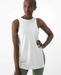 Camiseta sin mangas básica de secado rápido para mujer, camiseta sólida, camiseta sin mangas musculosa, Top corto, transpirable, ligera, sostenible - Product Image 3