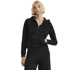 Custom Women's Slim Fit Full <b>Zip</b> Hoodie Lightweight Fleece <b>Hooded</b> Sweatshirt Casual Activewear Jacket OEM ODM Supplier - Product Image 1