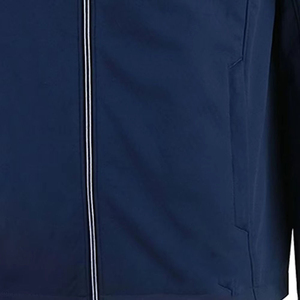 Veste en polaire bleu marine pour homme, col montant, fermeture éclair, coupe-vent, décontractée, pour l'automne, coupe régulière, en polyester - Product Image 4