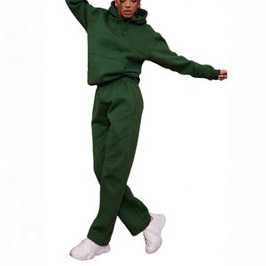 Ensemble de survêtement pour femmes, vêtements de sport en coton, logo personnalisé, prix d'usine OEM, vente en gros, survêtement d'entraînement pour femmes - Product Image 1