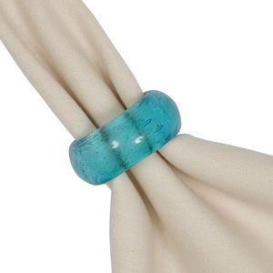 Anillo de servilleta de resina con diseño floral único para decoración de recepciones de boda y una experiencia gastronómica elegante - Product Image 1