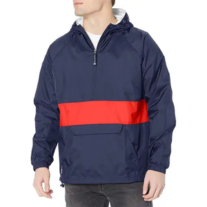 Fashion Vintage Windbreaker Padded Outdoor Nylon Jacket Men's <b>Top</b> Patchwork Two-Tone Jacket - Product Image 4