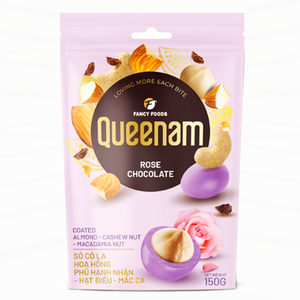 Dragées de chocolat HALAL en gros, très demandées, enrobées de chocolat à la rose, aux amandes, aux noix de cajou et aux noix de macadamia, 150g, service OEM/ODM - Product Image 1