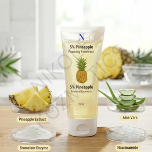 Limpiador Facial Espumoso con 5% de Piña, Hidratante, Limpieza Profunda Suave, Aclarante, Control de Grasa, Refrescante, Uso Diario - Product Image 2