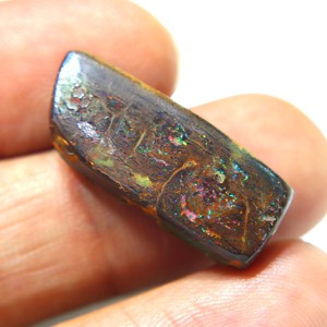 Opale de Boulder australienne cabochon, opale solide naturelle, opale de Boulder australienne multi-feu, pierre précieuse pour la fabrication de bijoux - Product Image 3