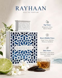 Perfume AZUL de RAYHAAN 100 ML Eau De Parfum Original Dubai Perfumes Árabes de Larga Duración para Hombre - Product Image 2