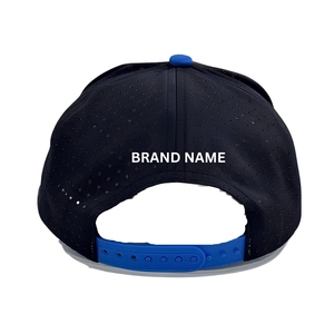 Custom PVC Rubber Patch Logo Performance Golf <b>Cap</b> With 5-Panel Waterproof Men Hat Laser Cut Holes <b>Snapback</b> Closure Multi Colors - Product Image 3