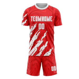 ชุดฟุตบอลแบบซับลิเมชั่นแห้งเร็ว ระบายอากาศได้ดี ดีไซน์ยอดเยี่ยมประจำปี 2026 ผลิตจากโพลีเอสเตอร์ 100% รับผลิตชุดทีมตามสั่ง - Product Image 1