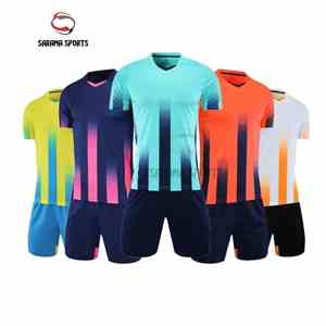 Maillot de football personnalisé avec logo d'équipe, uniforme de football, respirant, 100% polyester, ensembles pour hommes adultes - Product Image 1