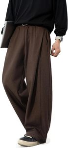 Pantalones Anchos Plisados de Estilo Japonés para Hombre, Pantalones Holgados de Primera Calidad con Corte Relajado - Product Image 4