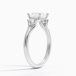 Anillo BOJ 0122 con Corte Princesa, Plata 925, Anillo Solitario de Lujo con Engaste de Puntas Flotantes, Diamante de 2ct, Color D, VVS1, Moissanita, Certificado GRA, en Oferta - Product Image 2