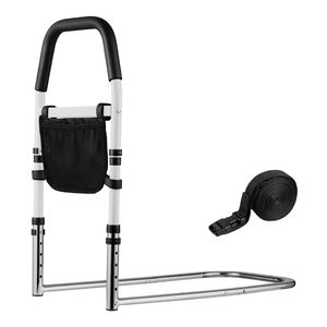 Sponda letto regolabile in altezza per anziani con corrimano in PU e supporto in acciaio al carbonio ad alta resistenza - Product Image 1