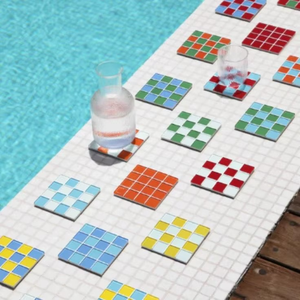 Juego de Posavasos de Mosaico Hechos a Mano TCE, Vajilla Decorativa Premium, Posavasos Resistentes al Calor para Hogar, Oficina, Regalo y Suministro al por Mayor - Product Image 1