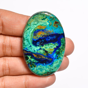 High Quality Wholesale Green Cabochon Azurite Malachite Loose Gemstone <b>Top</b> Grade Natural Third Party Certified No Treatments - Product Image 2