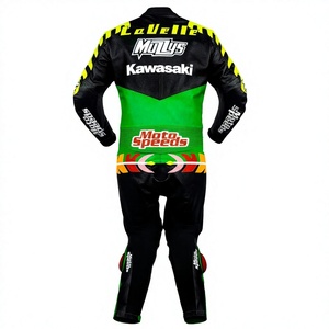 Traje de Carreras Scott Russell MotoCP Rawasaki de 1 Pieza en Piel de Vacuno/Canguro para Motociclismo/Traje de Pista para Motociclistas - Product Image 2