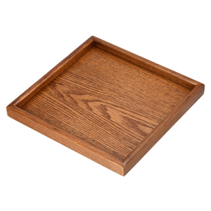 Modern Polished Wooden Service <b>Tray</b> <b>Handle</b> Square Shape Durable Eco-Friendly Dishwasher Safe - Product Image 2