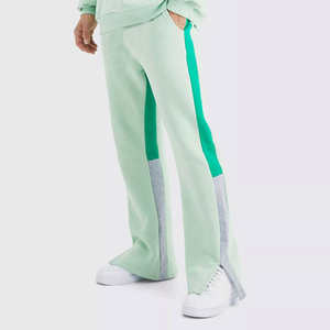 Fabricantes de Ropa, Pantalones Acampanados Personalizados, Traje Deportivo, Lavado Ácido Vintage, Estampado Puff Desgastado por el Sol, 100% Algodón, Conjuntos Deportivos para Hombre - Product Image 6