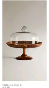 Soporte para pasteles, soporte para pasteles estilo rústico, soporte para pasteles de madera de acacia de primera calidad, soporte para pasteles de madera maciza, madera natural - Product Image 2