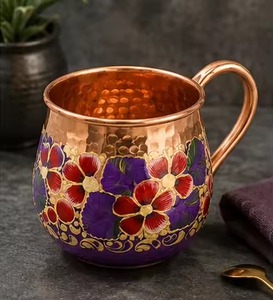 Premium Pure Copper Mug Custom Printed Design Food Safe for <b>Beers</b> Mints Drinks for Restaurant Use Includes Straw Accessory - Product Image 3