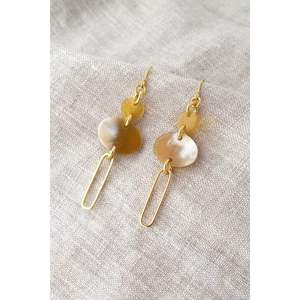 ต่างหูเขาควายธรรมชาติทำด้วยมือเครื่องประดับคริสตัลแฟชั่น - Product Image 6