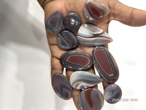Buy Fancy <b>Red</b> Botswana Agate Cabochon Mix Shape <b>Red</b> Botswana Agate Fancy Shape Cabochon Loose Gemstone - Product Image 3