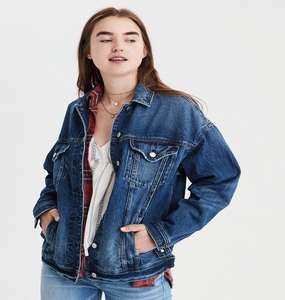 Veste en jean pour femme avec logo personnalisé, OEM, haute qualité, veste en jean unie pour les marques - Product Image 2