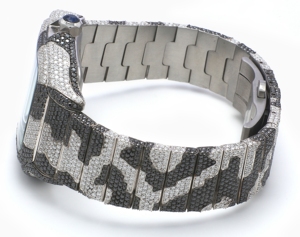 Nouvelle Montre Unisexe de Luxe Faite à la Main en Acier Inoxydable, Boîtier Carré Mécanique, Fermoir à Bouton-Poussoir, Diamant Moissanite, Iced Bust - Product Image 4