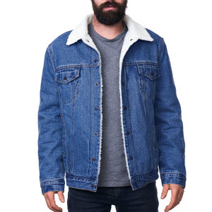 Men's <b>Slim</b> <b>Fit</b> Winter Denim <b>Jackets</b> for Streetwear Casual Fashion Turn Collar 100% Cotton Quick Dry Front Logo Customizable - Product Image 1