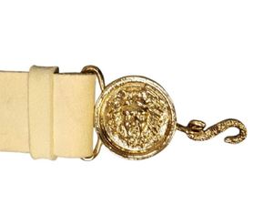 Ceinture décontractée en cuir véritable couleur claire avec boucle en cuivre à anneau en D, motif uni blanc Napoléonien pour ceintures d'épée M.AFZAL 3,5 cm X - Product Image 6