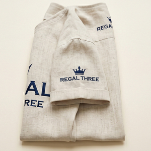 เสื้อเชิ้ตชายแขนสั้นลายชายหาด Regal Three พร้อมเสื้อเชิ้ตว่ายน้ำปักลาย คอปกเสื้อพับได้ เสื้อว่ายน้ำชายหาดสำหรับผู้ชาย - Product Image 3