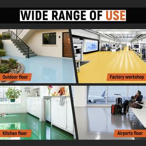 Revêtement de sol époxy à base d'eau, antidérapant et résistant à l'usure, pour usines, garages, places publiques, revêtement époxy écologique - Product Image 5