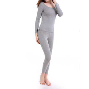 Ensemble de sous-vêtements longs pour femmes de haute qualité, vêtements chauds d'hiver, respirants, en pur coton, ensemble thermique 2 pièces - Product Image 2