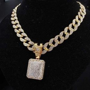 สร้อยคอเงินแท้ 925 ชุบทองคำสีกุหลาบ แบบ Cuban Link ประดับมอสซาไนต์ทรงกลมและไข่มุกน้ำจืด สไตล์ฮิปฮอป เหมาะสำหรับเป็นของขวัญในงานปาร์ตี้ - Product Image 4