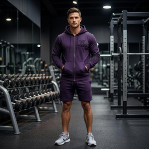 Women Two Piece Gym Set Shorts with Hoodie Lightweight Training Wear for Running and Exercise For Comfortable Use. - Product Image 2