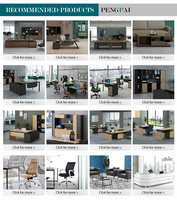 Poste de travail de bureau moderne pour 4 personnes, en forme de L, avec cloison d'intimité et meuble de rangement