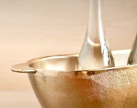Seau à glace moderne en aluminium et laiton, écologique, couleur personnalisable, pour vin, bière et bouteilles – Idéal pour les fêtes et les hôtels
