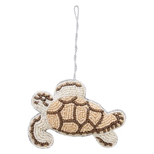 Adorno Navideño de Cristal Dorado con Cuentas Bordadas a Mano de Brazeal Studio, Adorno de Mariposa Flotante de 4 Pulgadas - Product Image 4