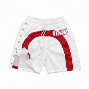 Conjunto de dos piezas de verano para hombre, conjunto de pantalones cortos y chaqueta cortavientos personalizados, 100% poliéster, bordado, con cremallera, ropa deportiva informal, proveedor. - Product Image 3