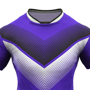 Maillot de rugby brodé avec logo, tenue de course, nouvelle collection été, personnalisable pour équipes – Vêtements de rugby en promotion - Product Image 6