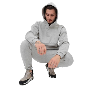 Ensemble streetwear unisexe 2025, sweat-shirt et pantalon de survêtement imprimés, vente chaude, teinture unie, respirant et durable pour adultes au printemps - Product Image 4