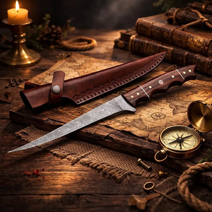 Handmade Damascus Steel Fillet <b>Knife</b> <b>Sharp</b> Blade <b>Kitchen</b> <b>Knife</b> - Product Image 1
