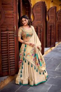 Listo para comprar: El lehenga choli nupcial más atractivo con diseño elegante, especial para la temporada de bodas, con lona y cancan. - Product Image 3