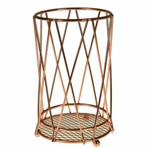 Organisateur de couverts en fil de fer de qualité supérieure avec finition cuivrée pour la décoration de comptoir de cuisine et de table - Product Image 1