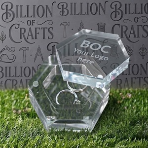 Caja de Exhibición de Anillos con Forma de Corazón Personalizada, Impresión Digital en Acrílico, Tema de Amor, Soporte Transparente para Joyas, Decoración para Mesa de Boda - Product Image 2